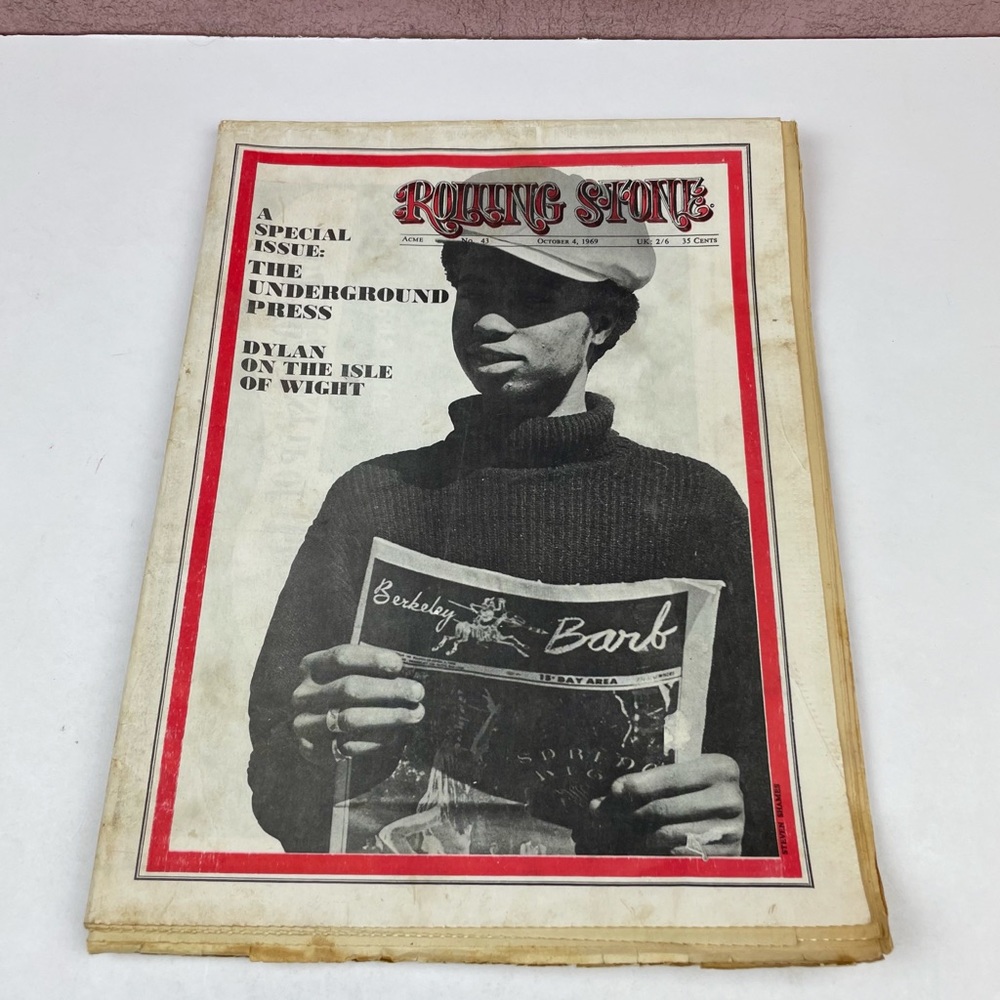Vintage Rolling Stone Magazine Underground Press October 4, 1969 Music History